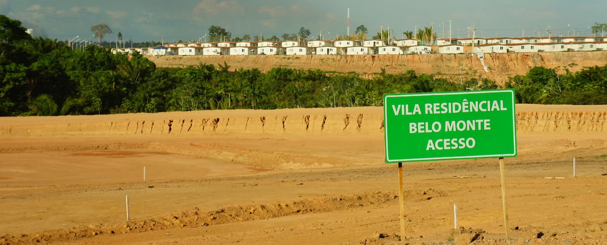Placa de Belo Monte em Altamira.